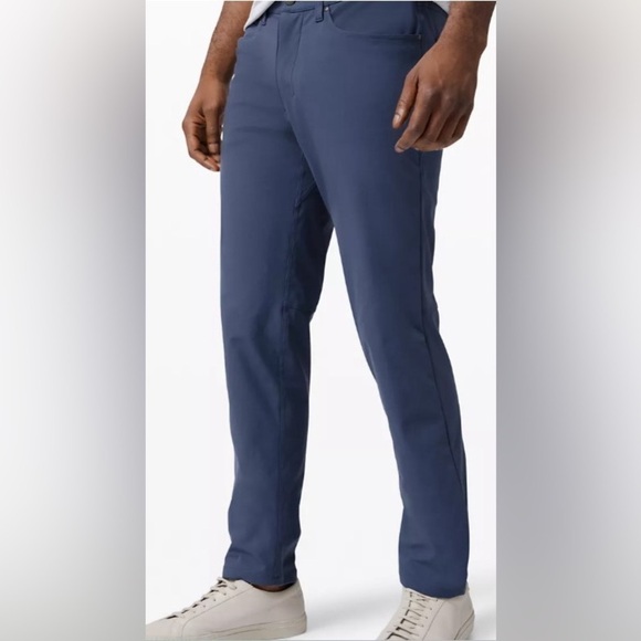 Lululemon Commission Chino Classic Fit Warpstreme stretch pockets Blue Pant 33 - Picture 4 of 4